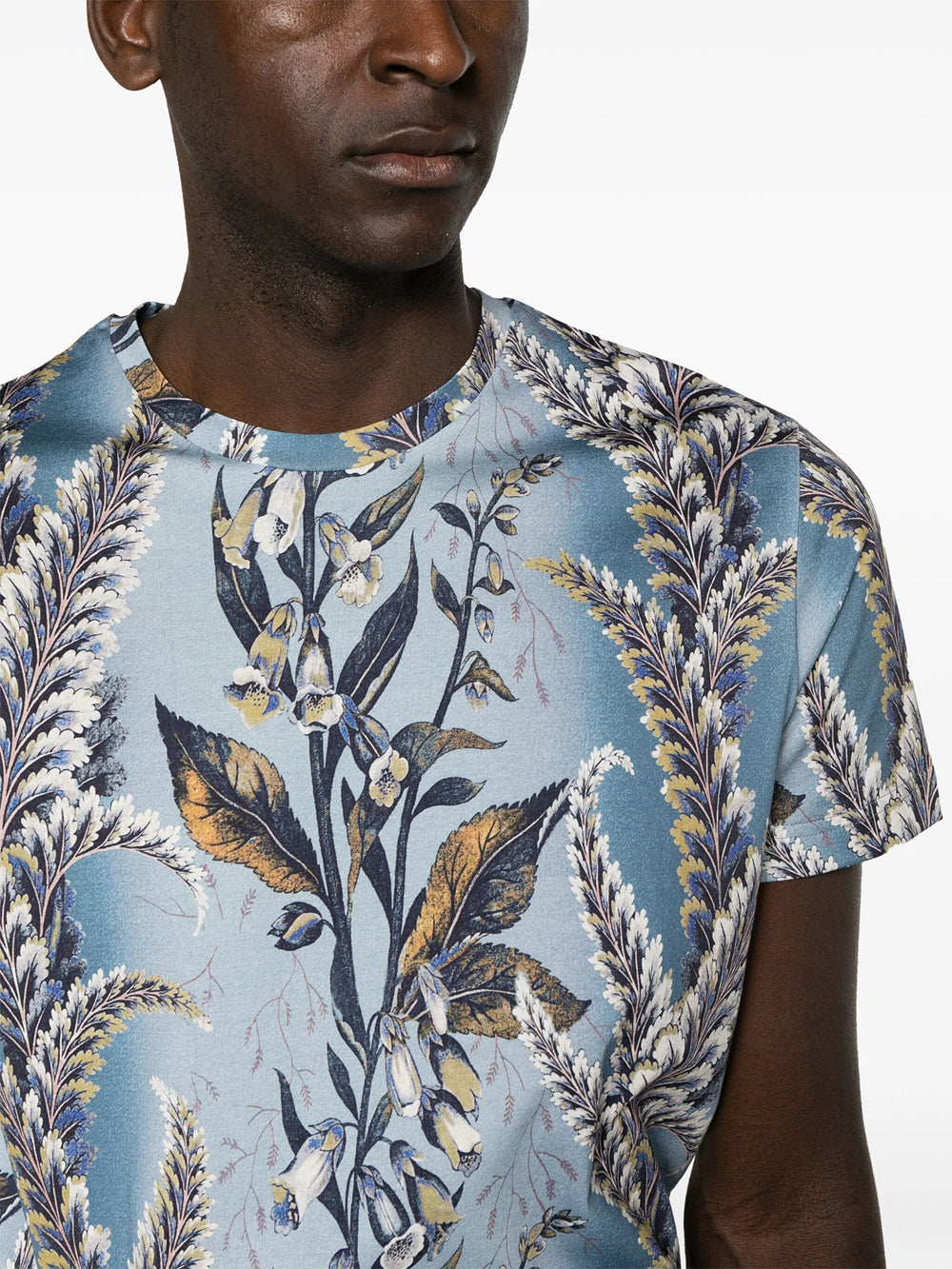 Cotton T-shirt with botanical print