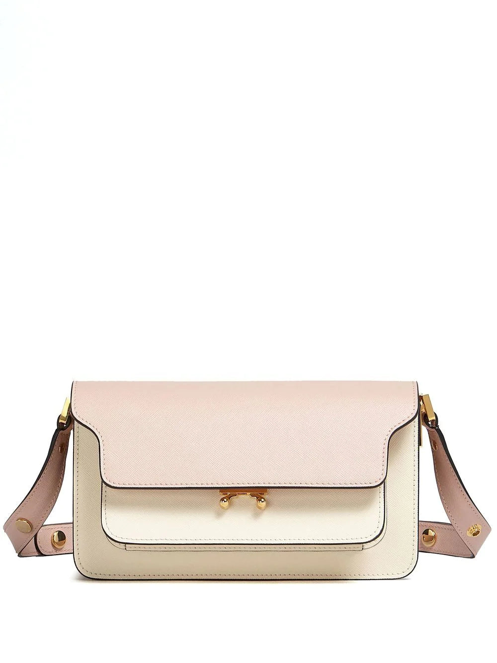 Trunk colour-block shoulder bag