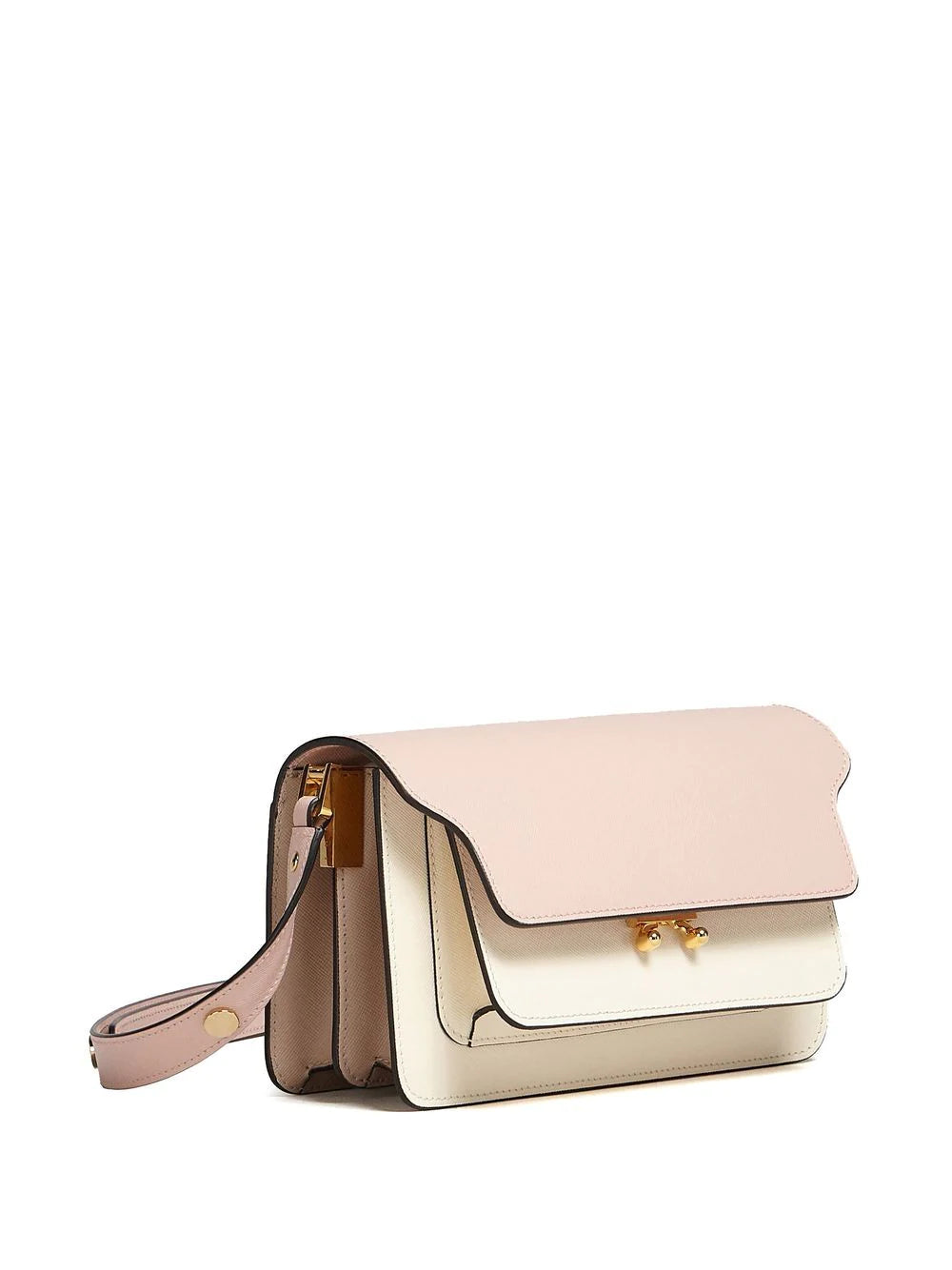 Trunk colour-block shoulder bag