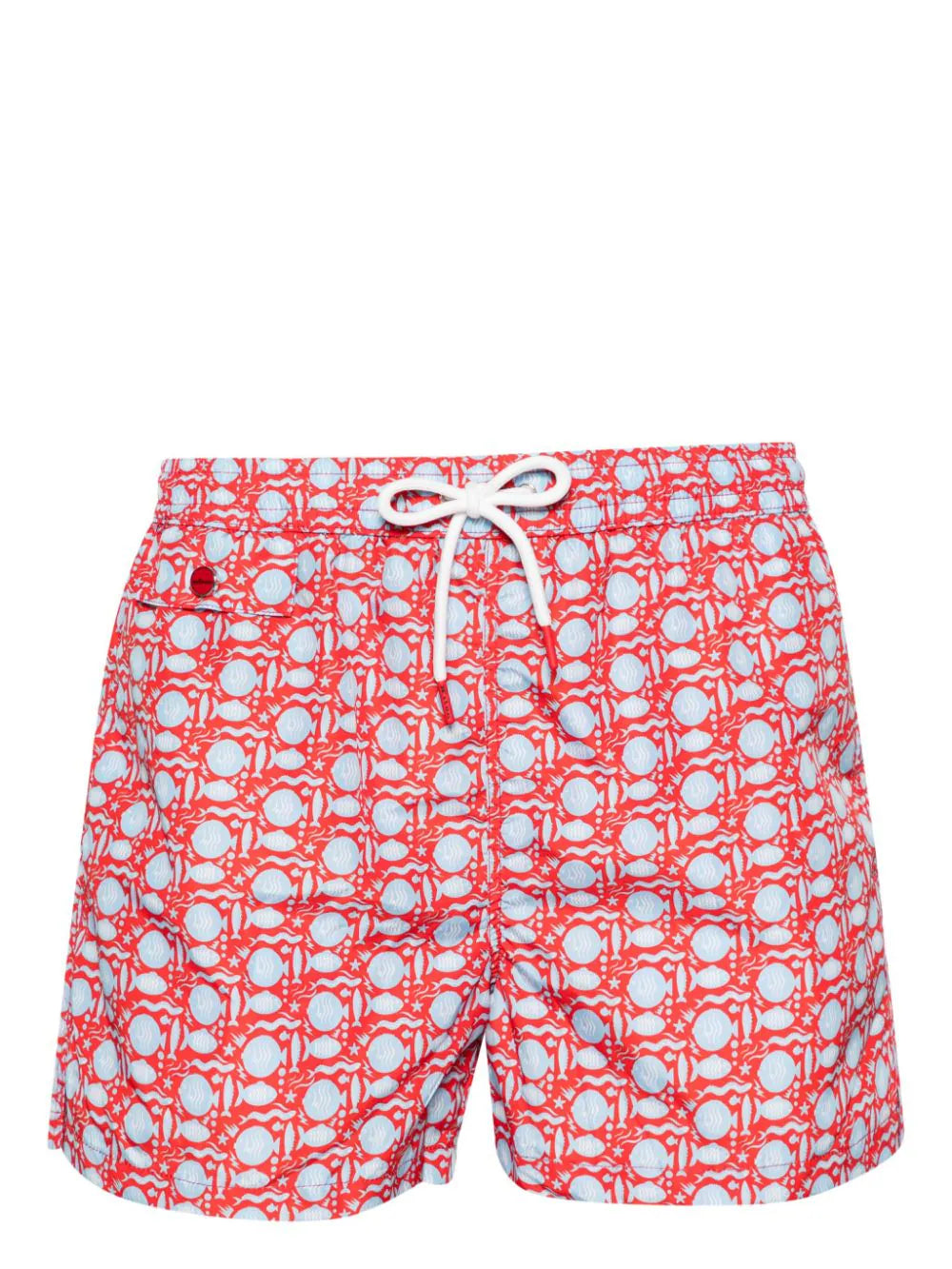 swim shorts with fish print