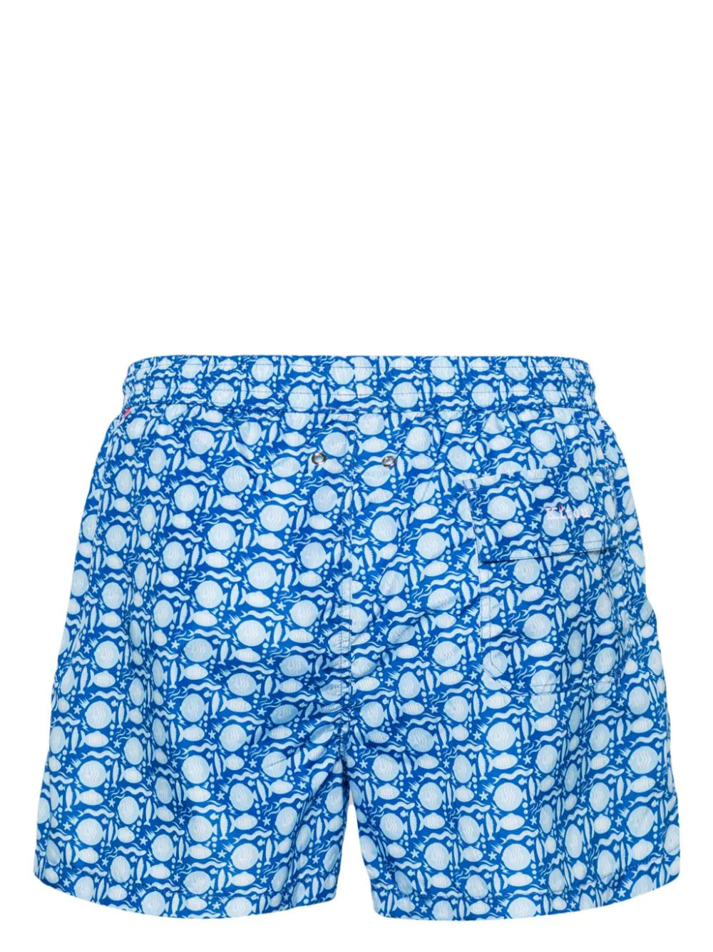 swim shorts with fish print