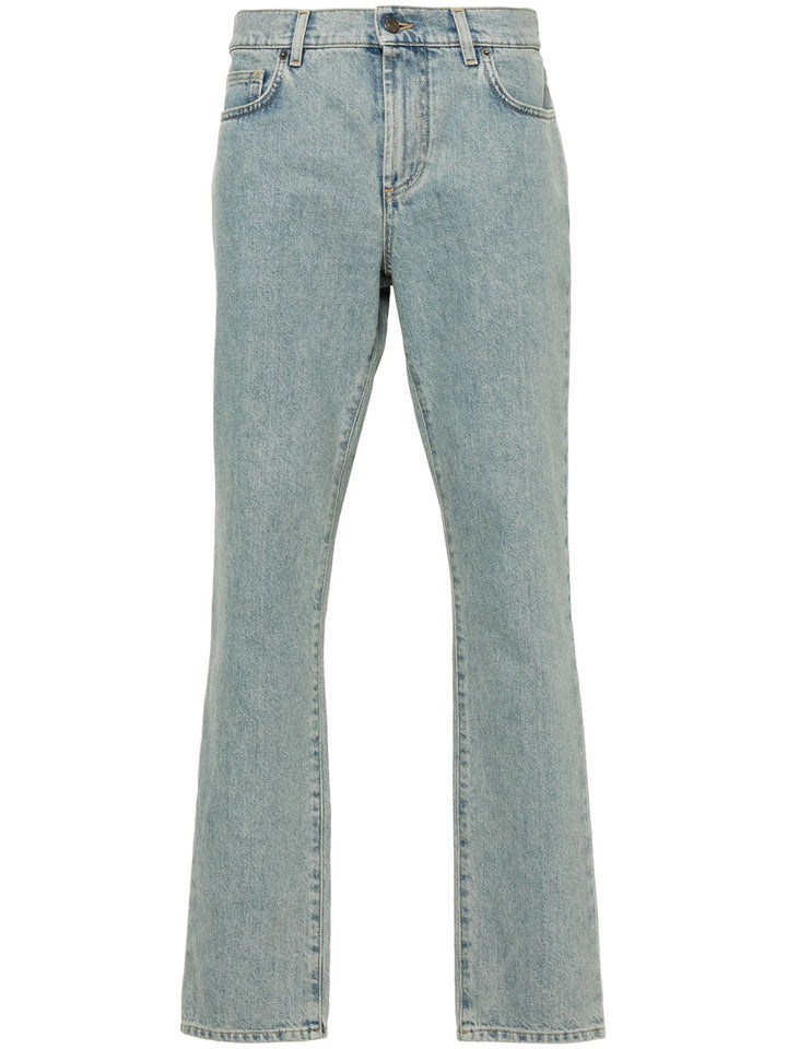 Straight jeans with a faded effect