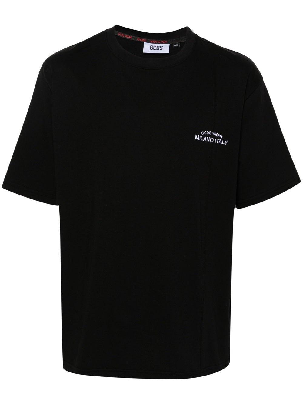 Cotton T-shirt with logo embroidery