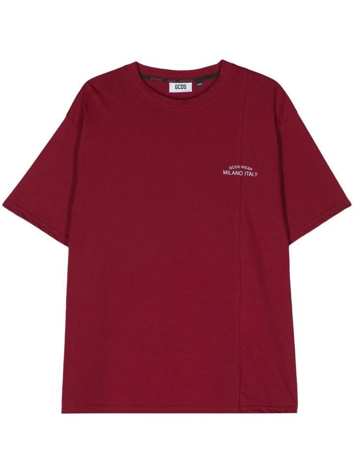 Cotton T-shirt with embroidered logo