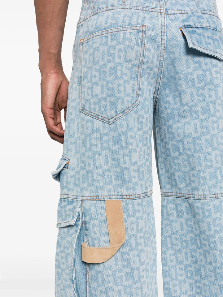 cargo jeans with logo print