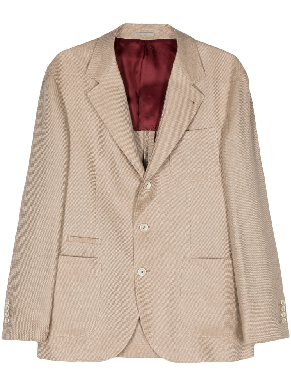 Single-breasted blazer in linen blend