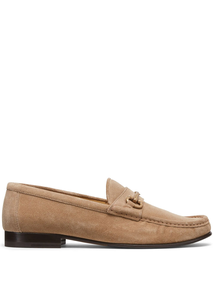 Loafers with blunt toe