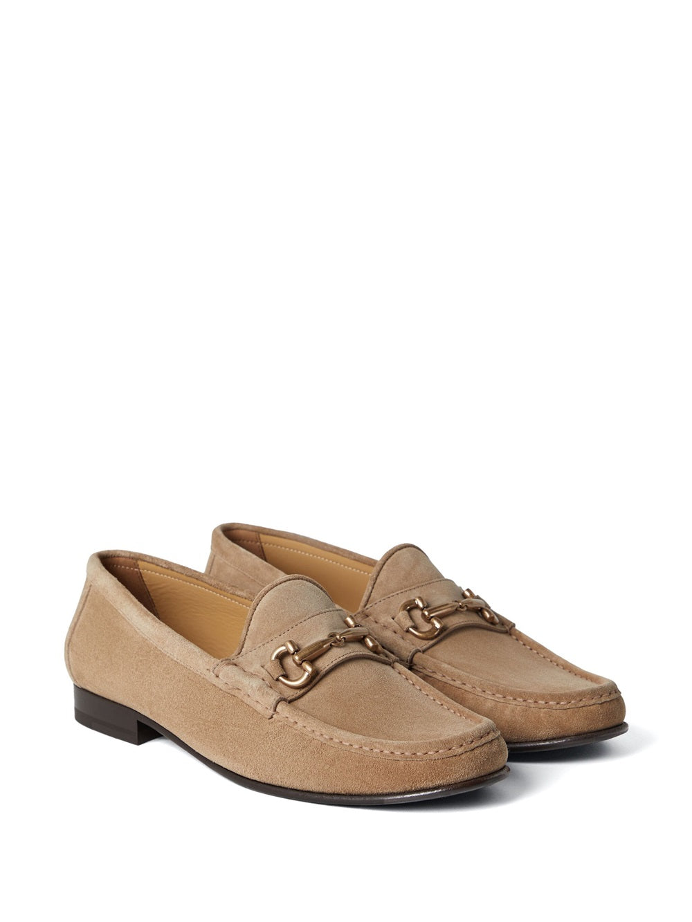 Loafers with blunt toe