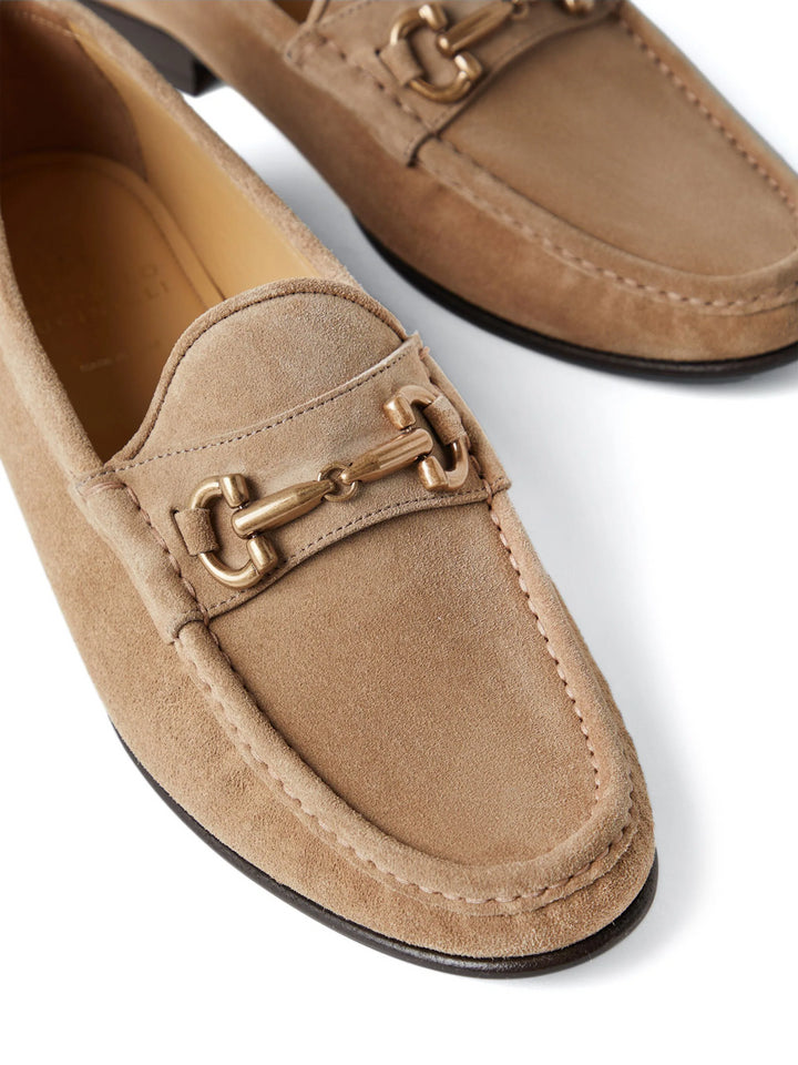 Loafers with blunt toe