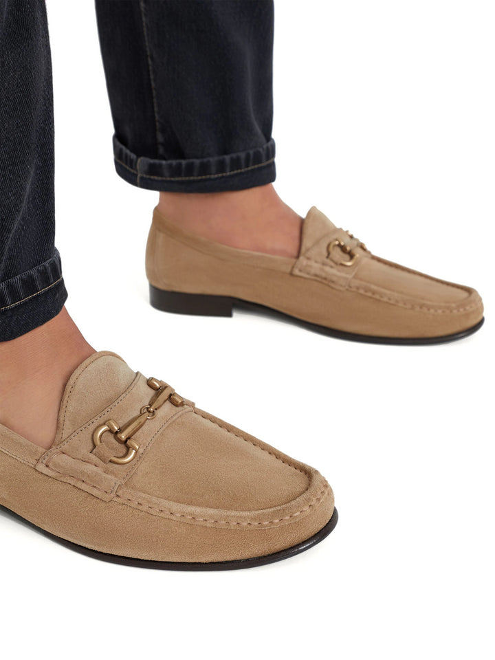 Loafers with blunt toe