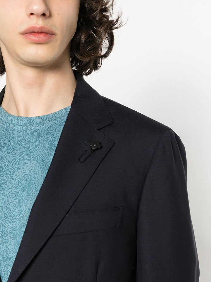 single-breasted wool suit