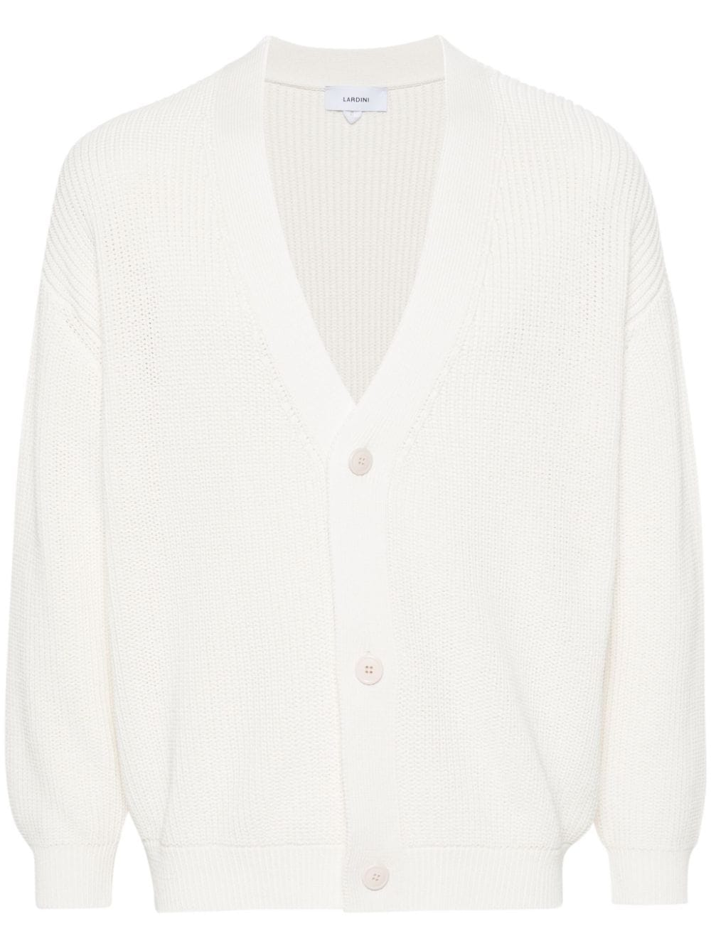 V-neck cotton cardigan