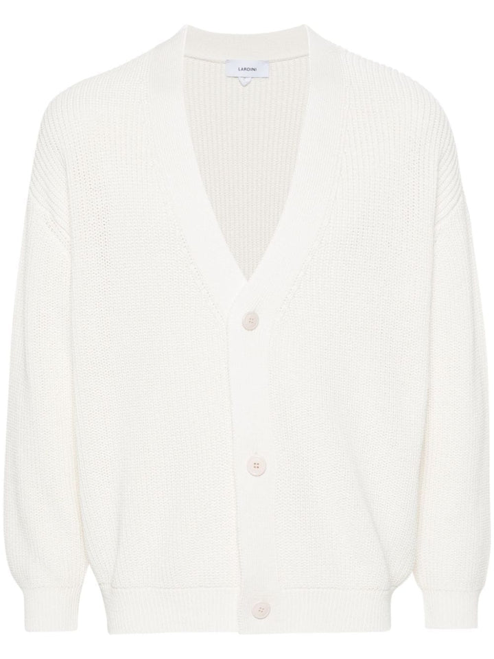 V-neck cotton cardigan