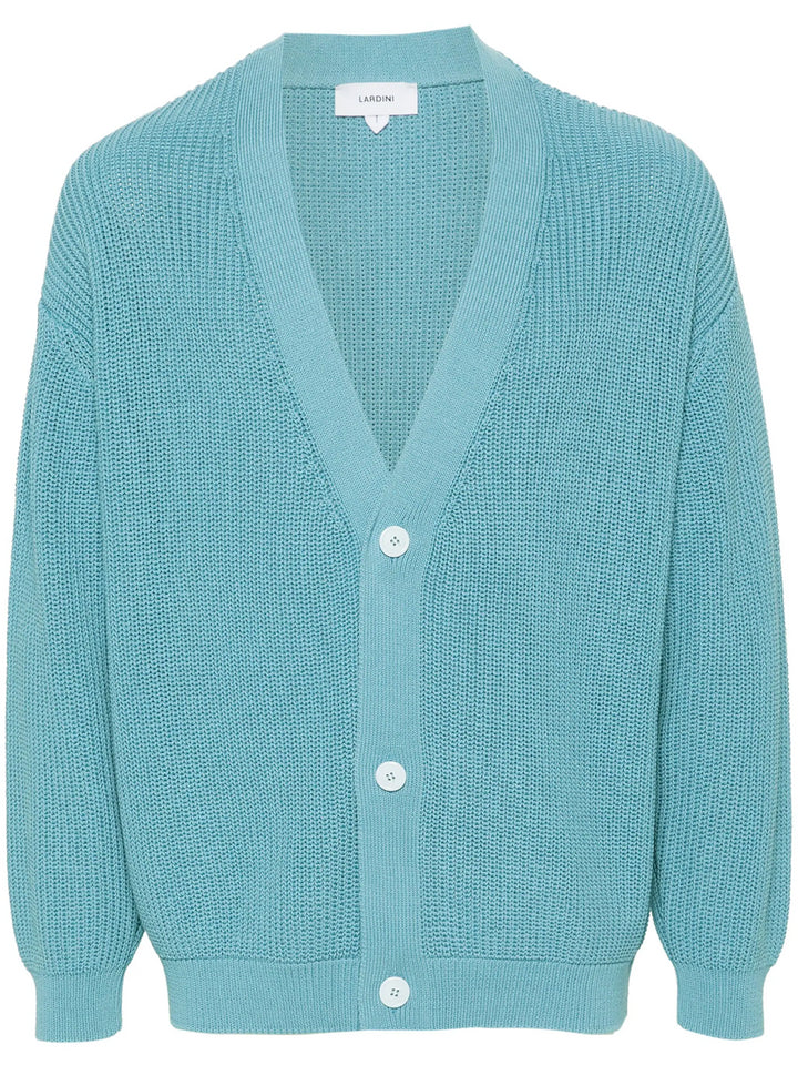 V-neck cotton cardigan