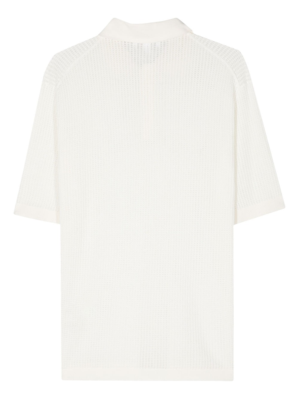 open-knit polo shirt