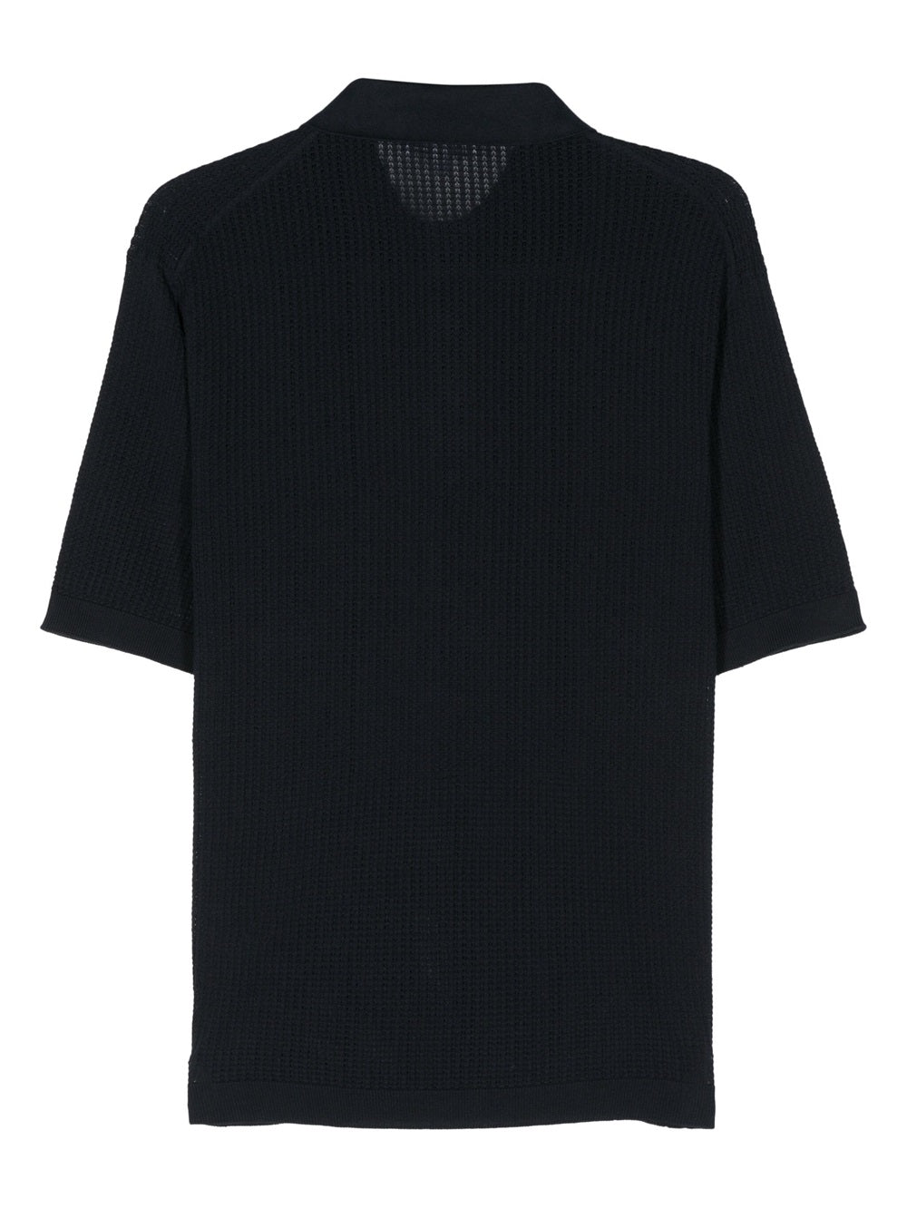 open-knit polo shirt