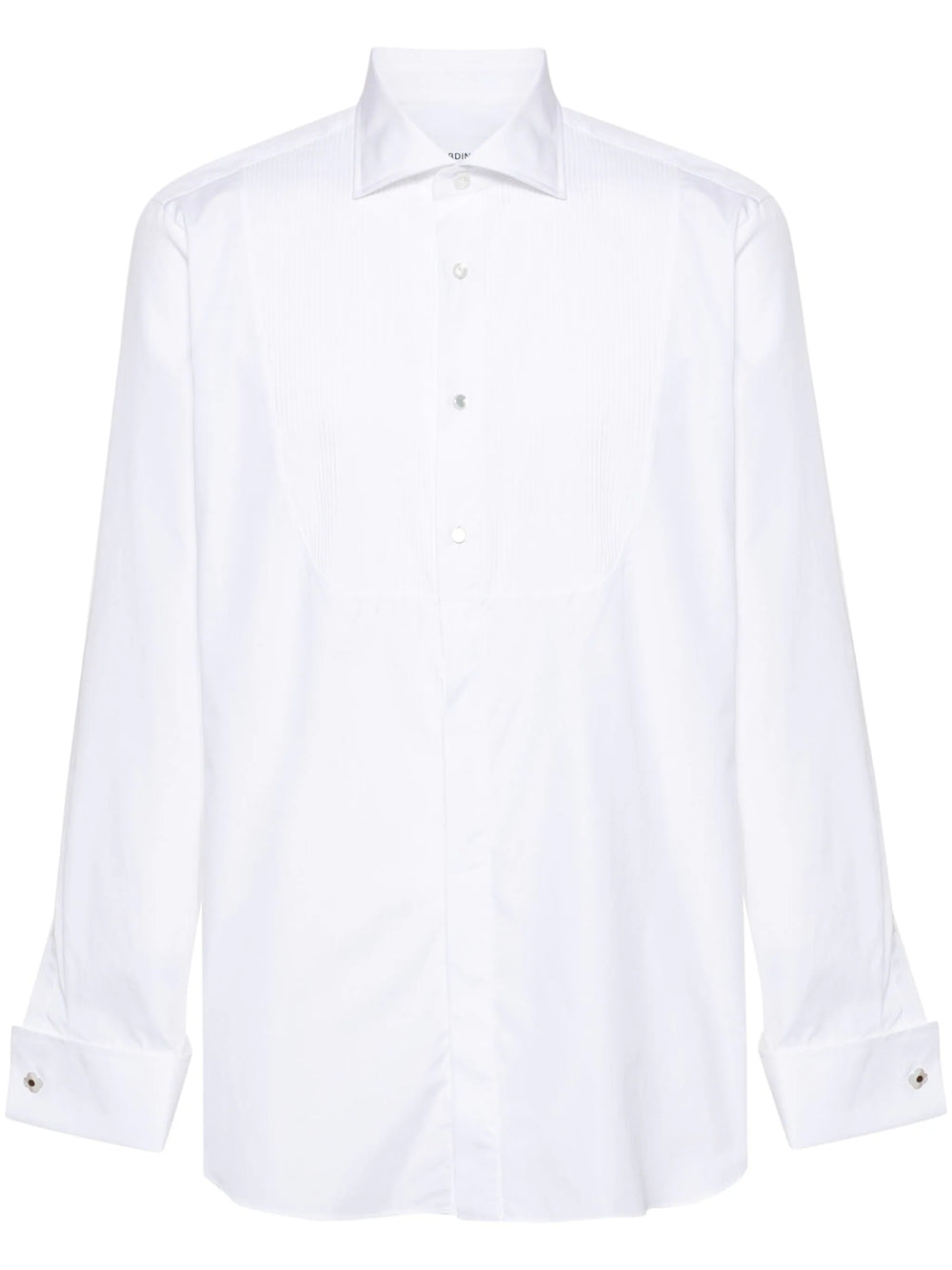 cotton shirt with pleated panel