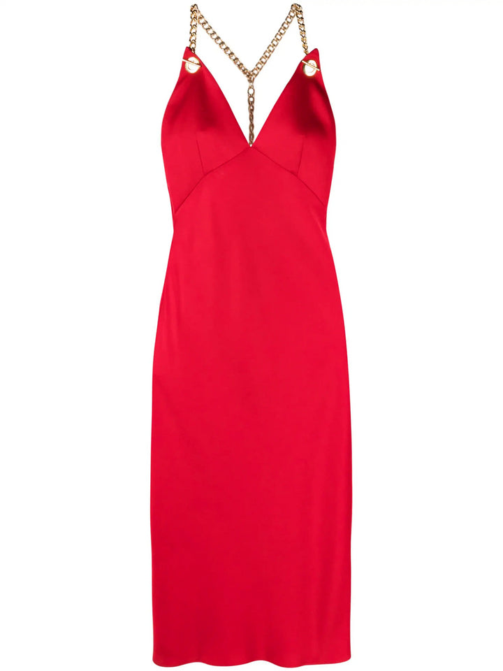 Dress with halter neckline