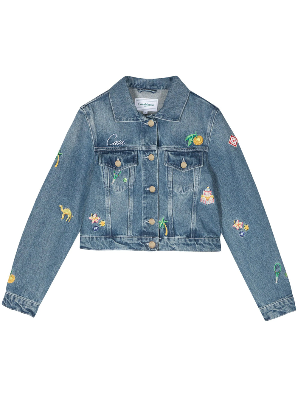 Denim jacket with embroidery