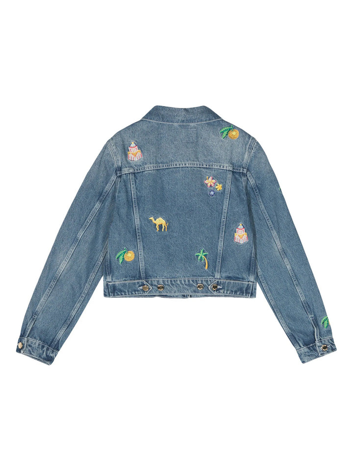 Denim jacket with embroidery