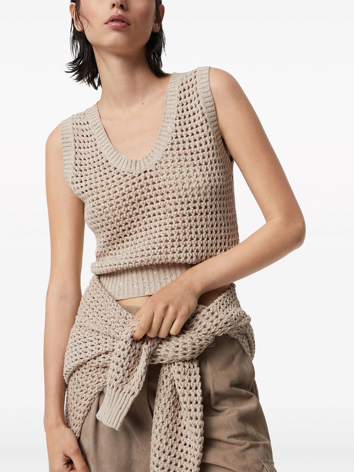 Perforated tank top