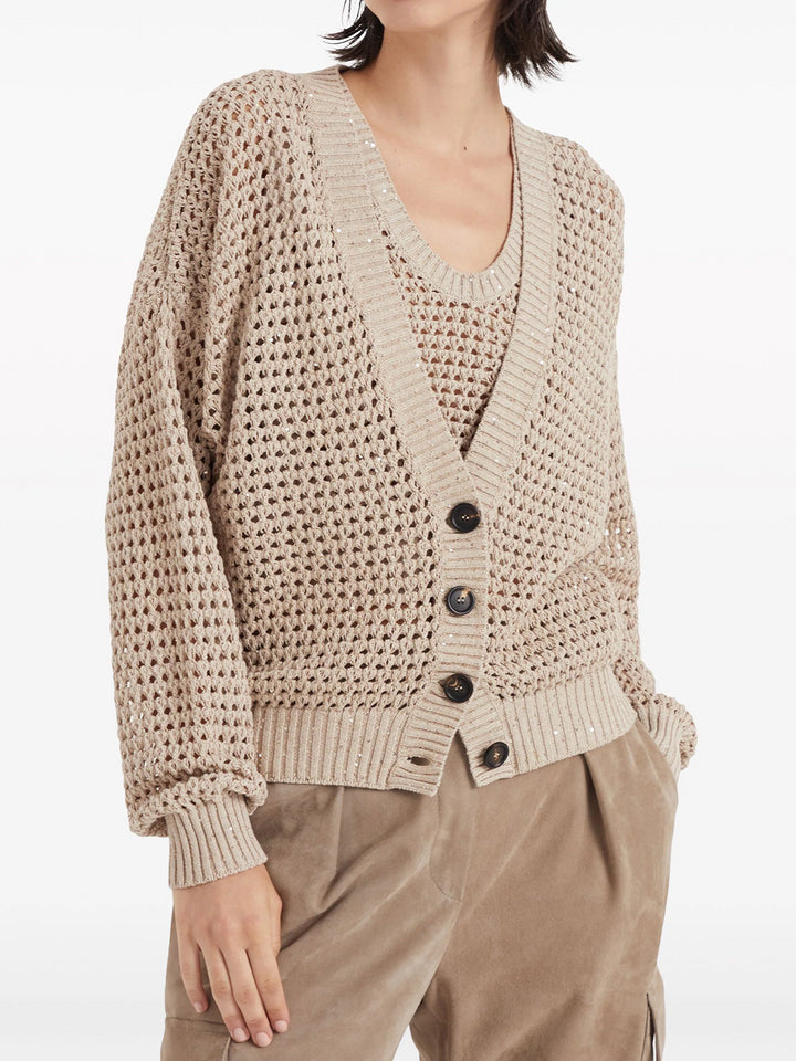 Cardigan with sequins