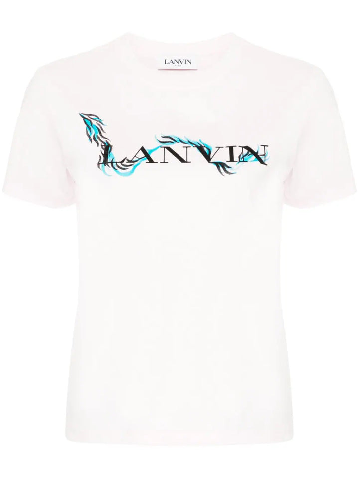 Cotton T-shirt with logo print