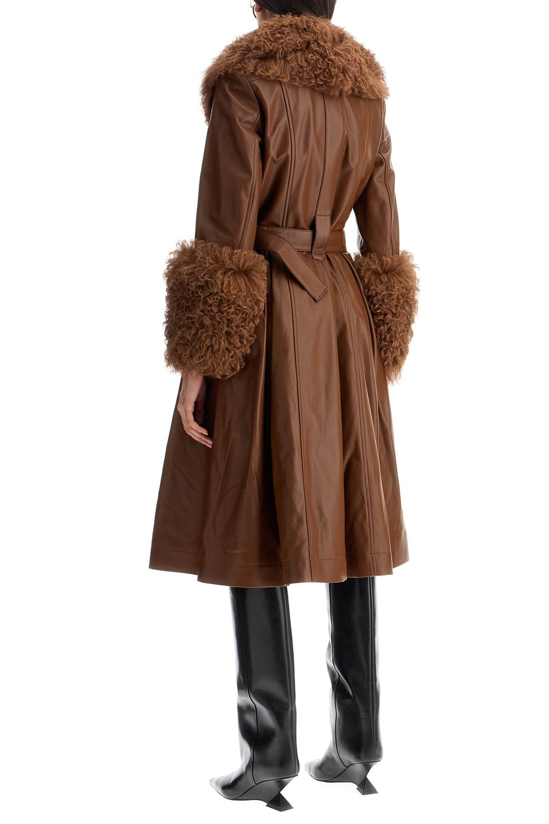 Cappotto Lungo Foxy In Pelle E Shearling