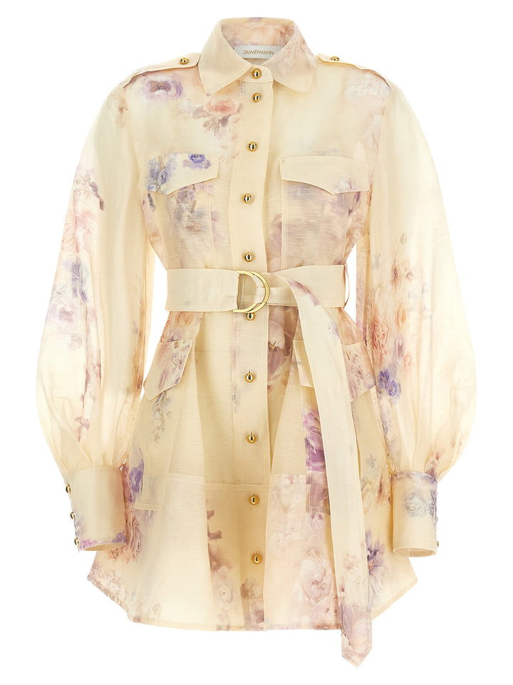 Zimmermann Hypnotic Utility Mini Dresses - Pink | 4788ce88a880c515f1e8fc87bea0e5b2045536d8