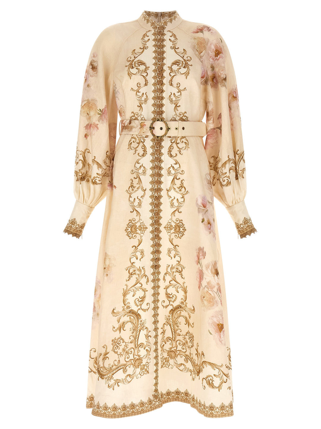 Zimmermann Hypnotic Buttoned Midi Dresses - Pink | 381dd214237e891a3c4c400ab723e2486dcbbaf5