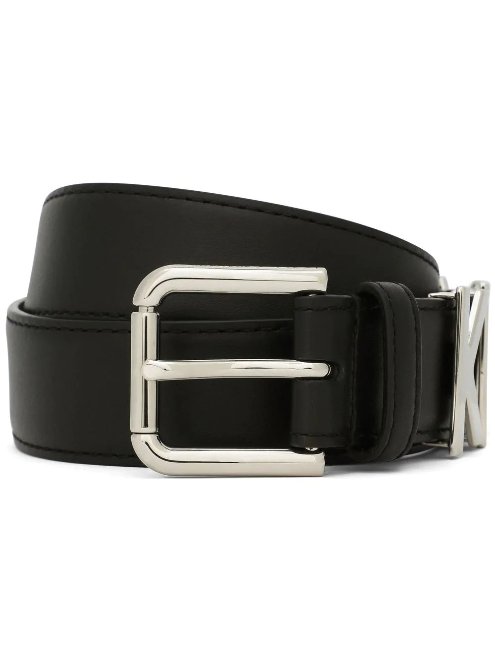 Belt with logo buckle