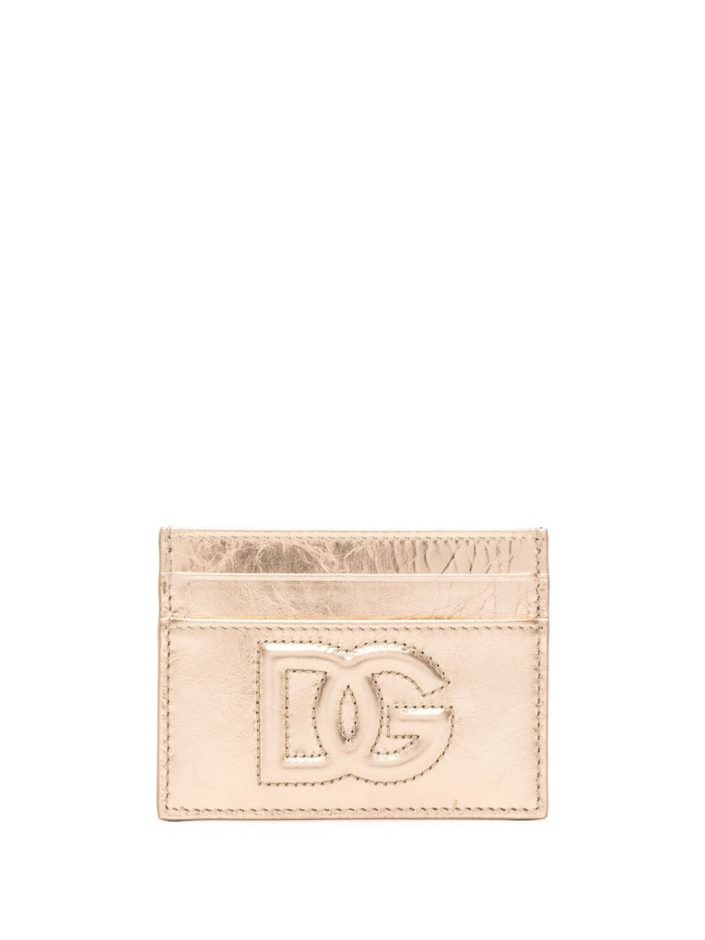 Wallet with metallic effect