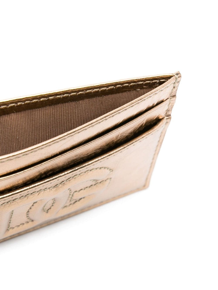 Wallet with metallic effect