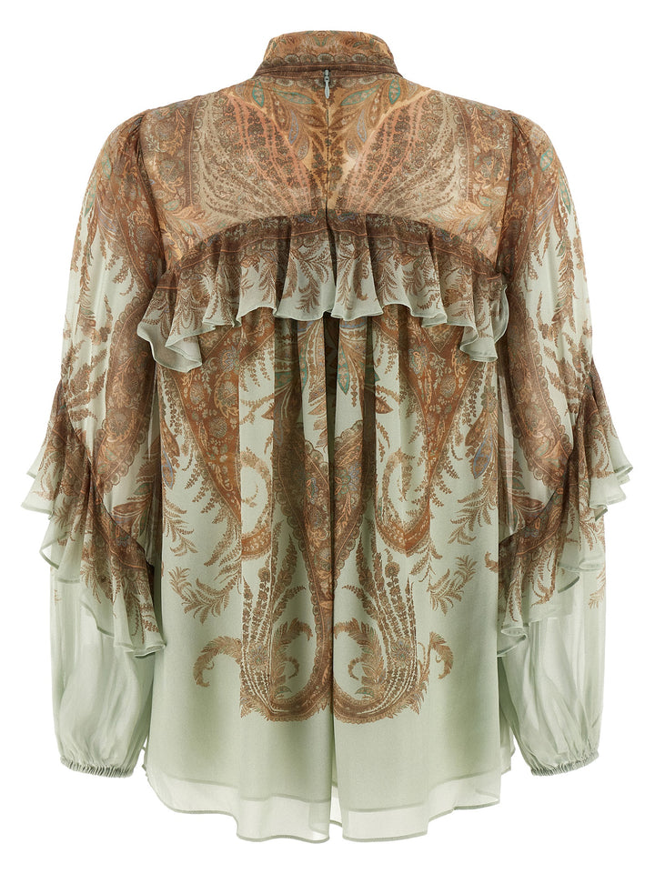 Zimmermann Memento Flutter Shirt and Blouse - Multicolor | 3c840bda10dc02e869b20c6771f35a29e0ebf577