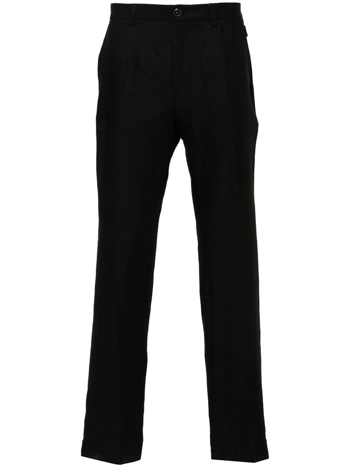 slim fit linen trousers