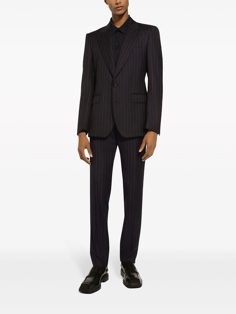 Pinstriped tailored trousers