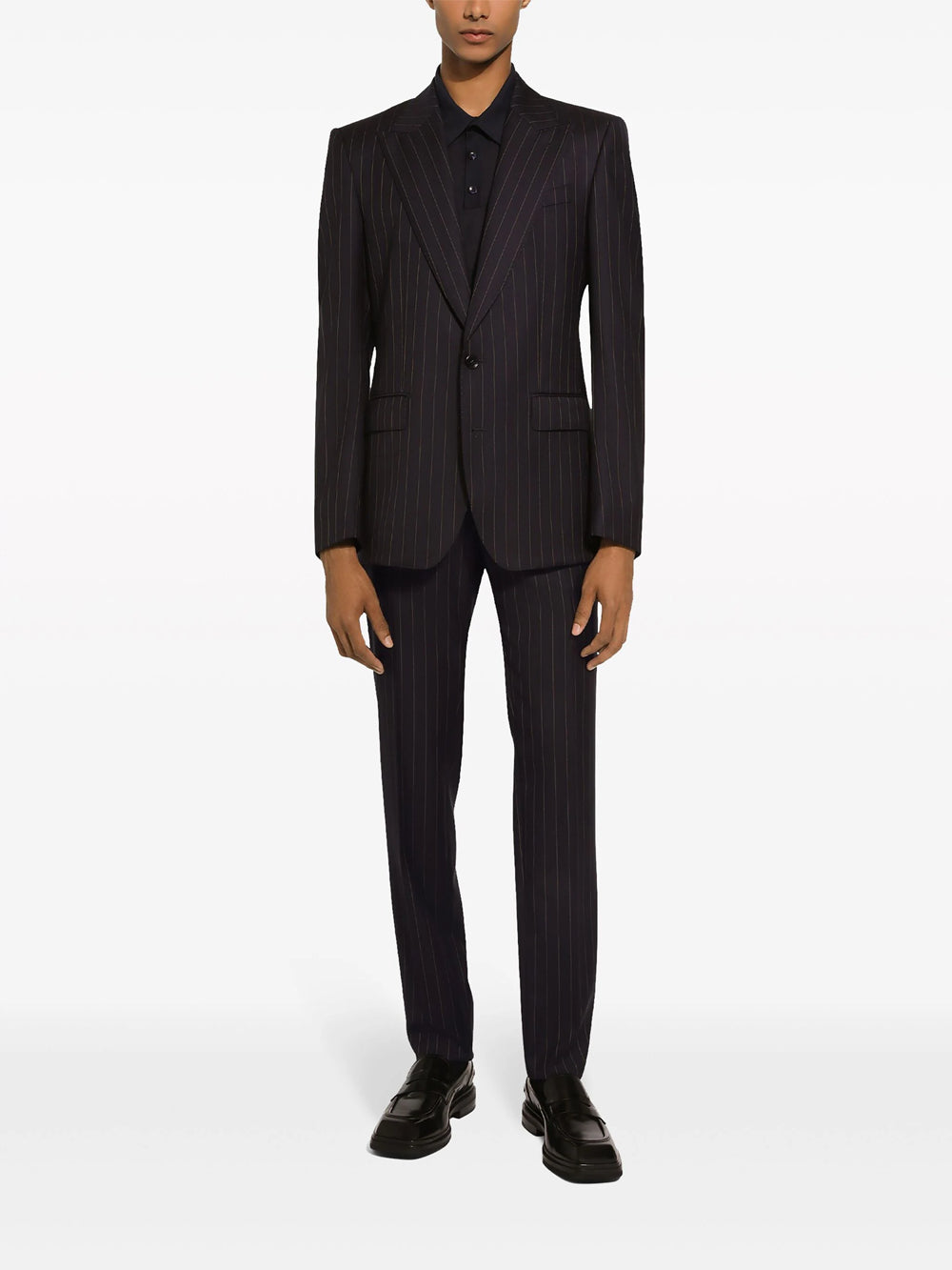 Pinstriped tailored trousers