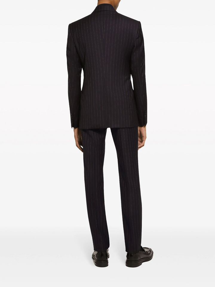 Pinstriped tailored trousers