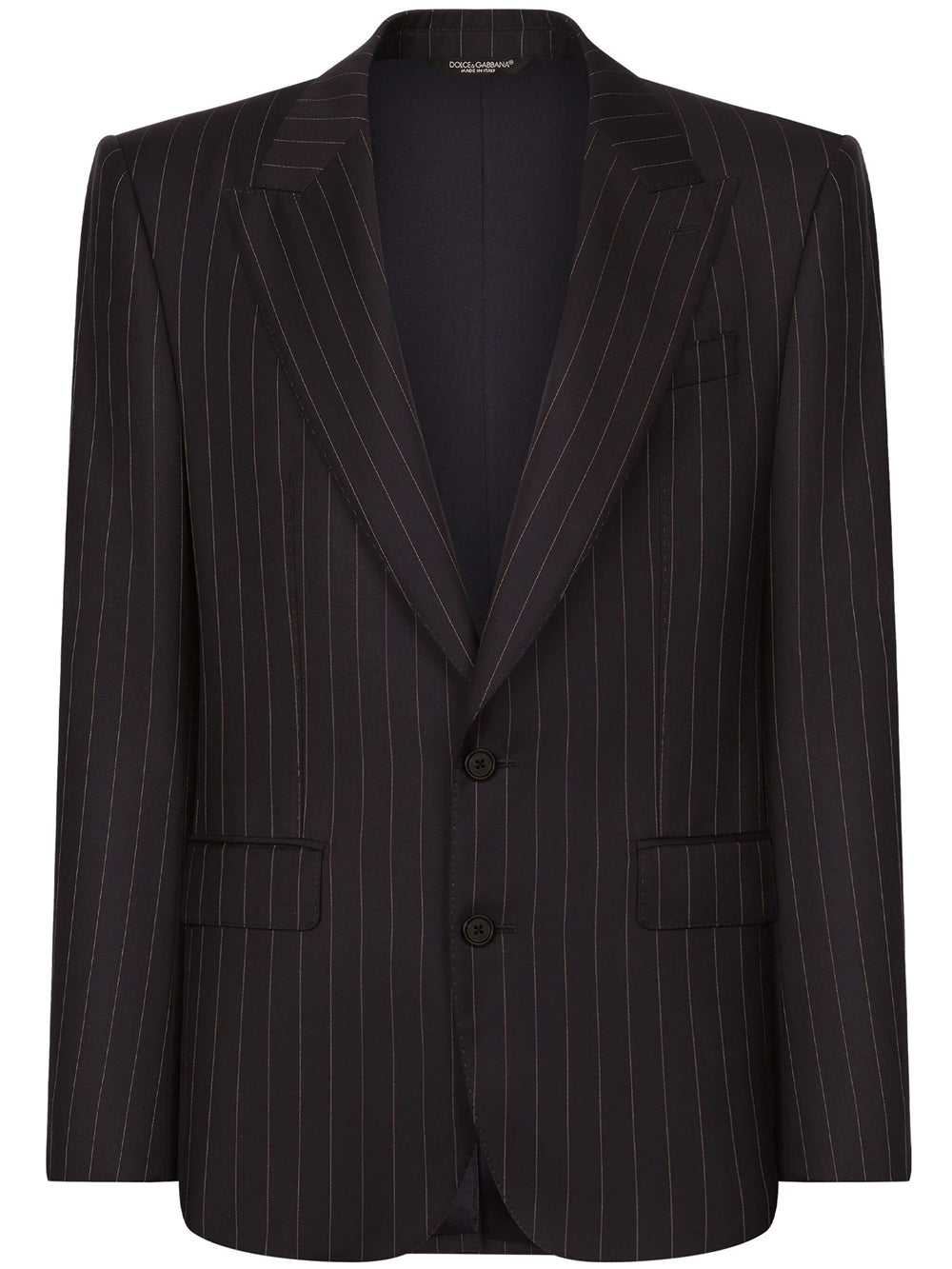 Striped single-breasted blazer