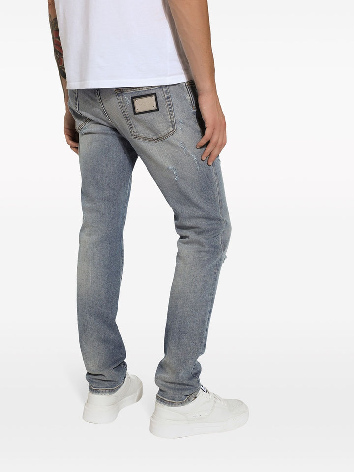 Slim jeans with patch