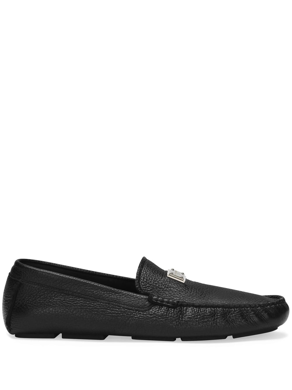 Loafers with logo plaque