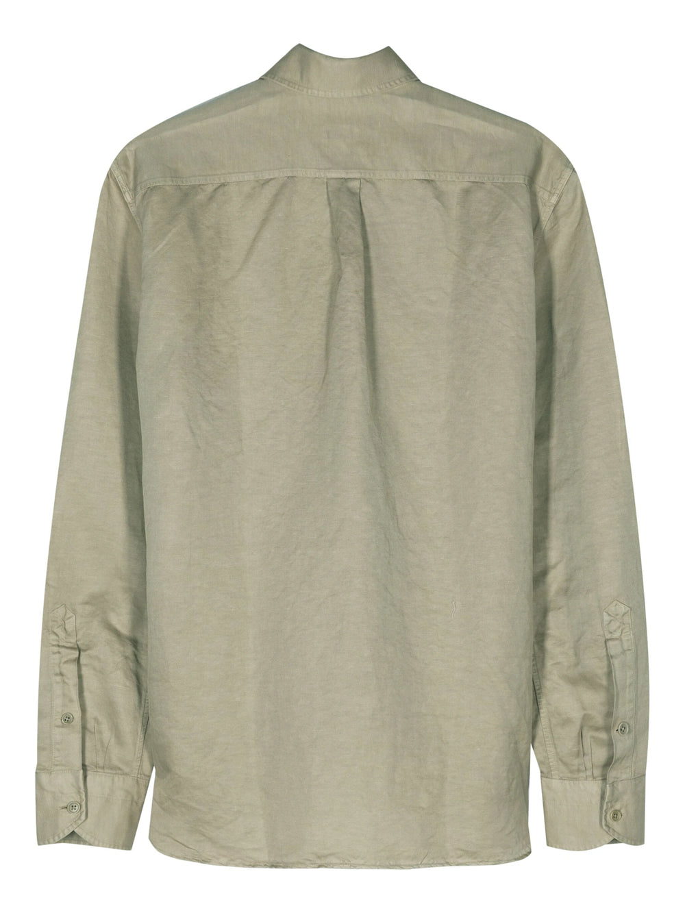 long-sleeved linen blend shirt