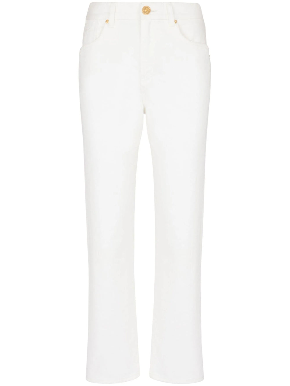 Straight mid-rise jeans