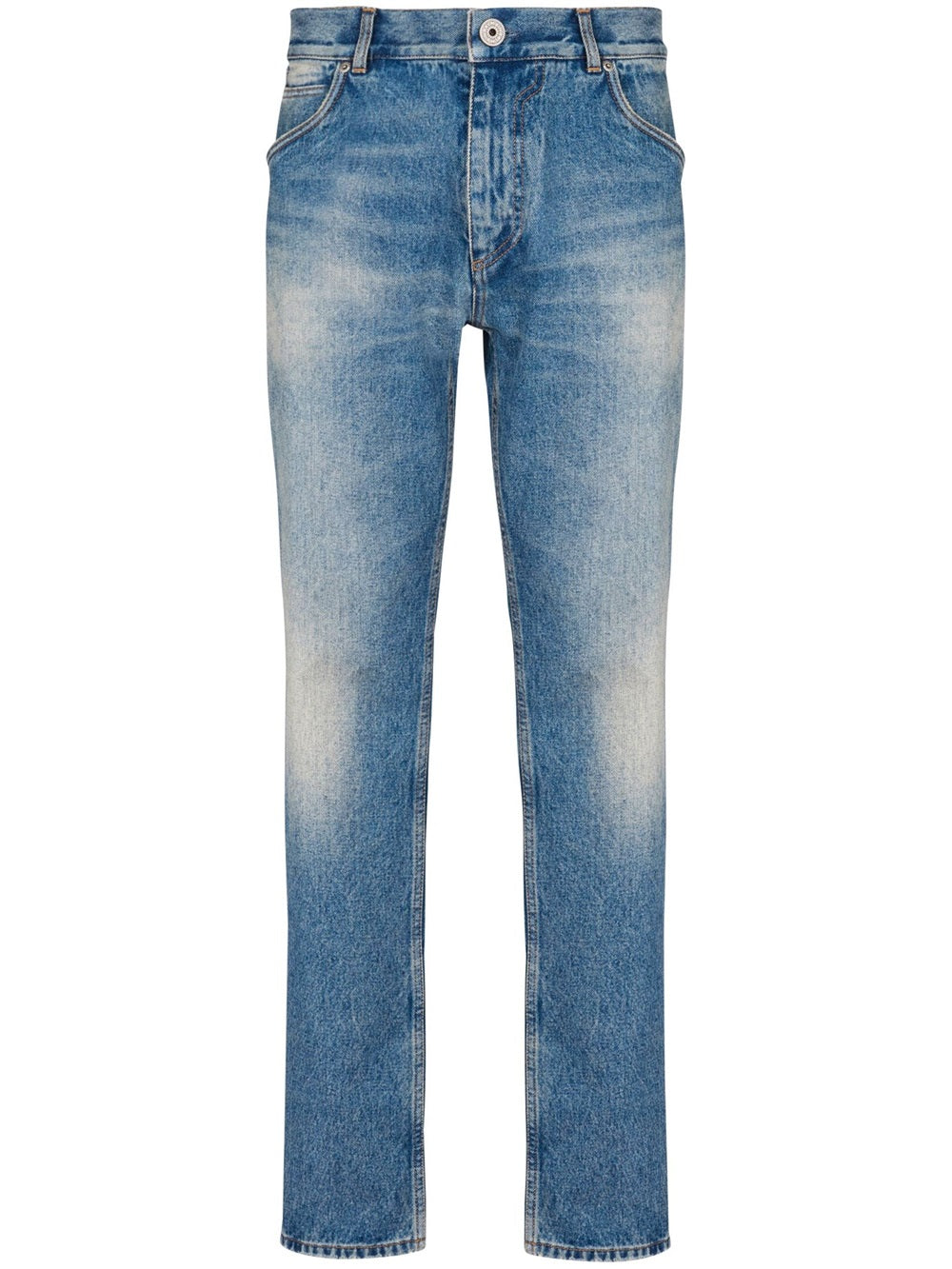 Straight mid-rise jeans