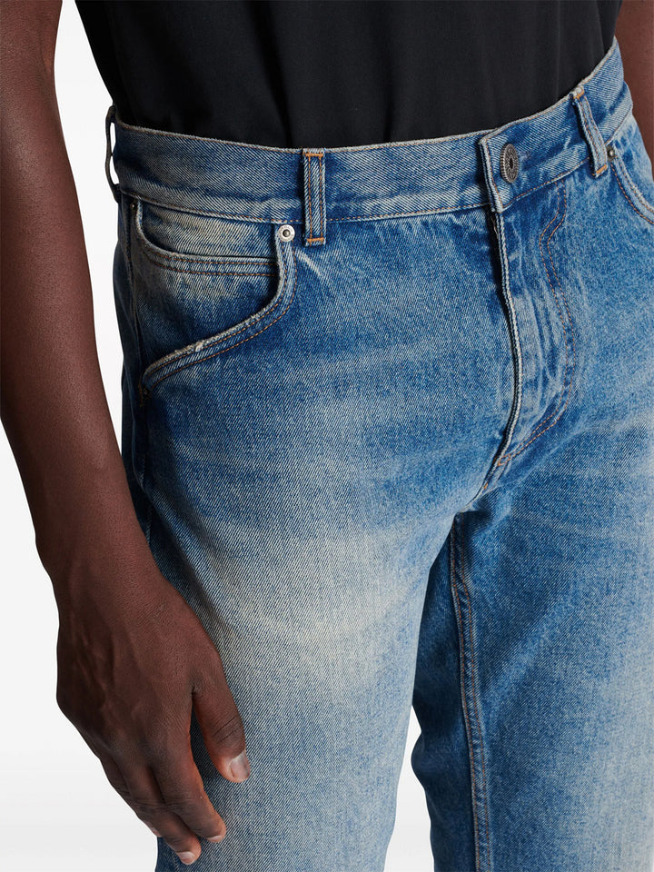 Straight mid-rise jeans