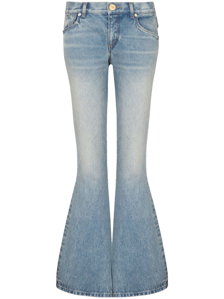 Western flared jeans with low waist