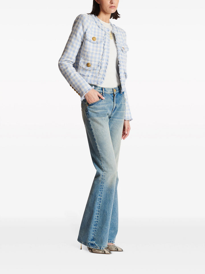 Western flared jeans with low waist