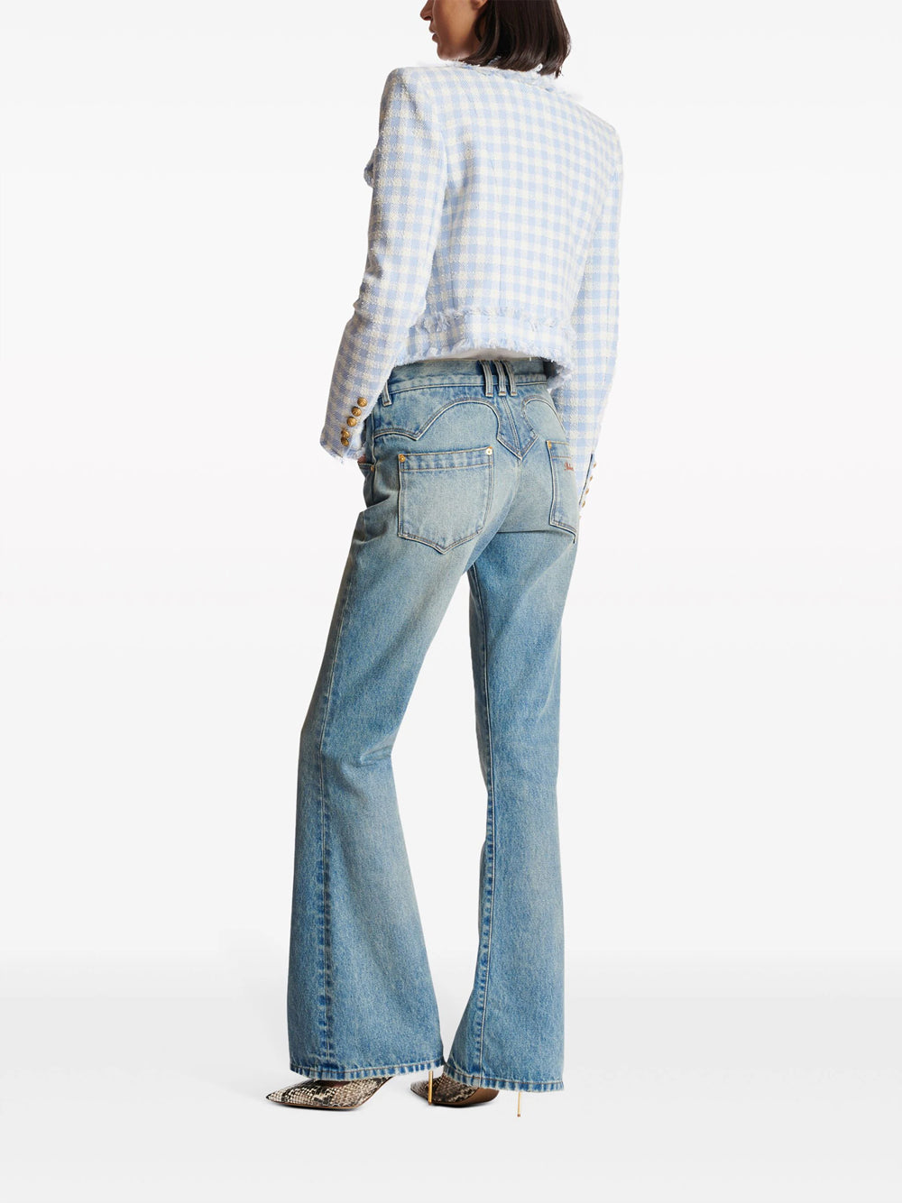 Western flared jeans with low waist