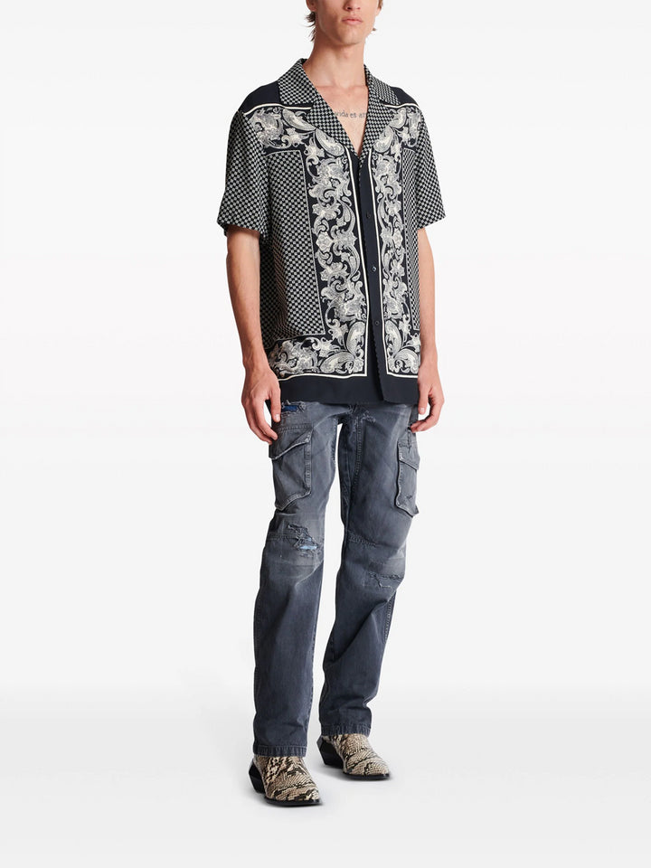 Shirt with paisley print