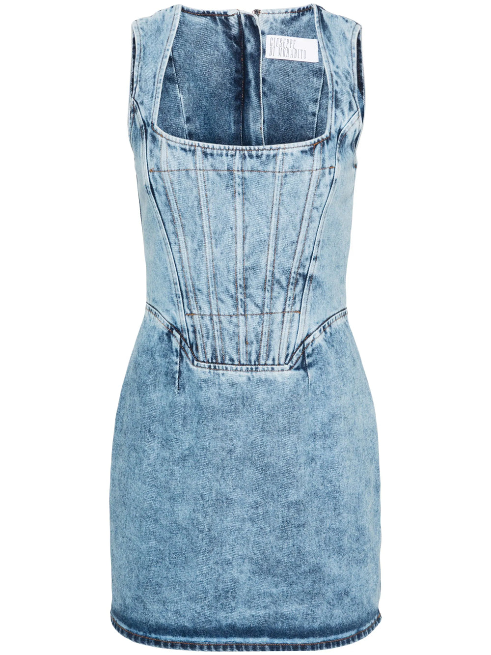 minidress with denim corset